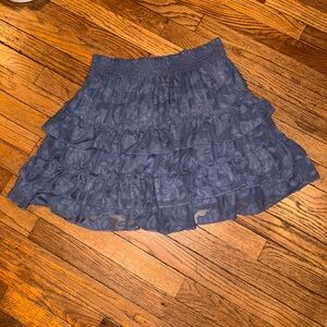 LC Lauren Conrad Blue Layered A-Line Skirt